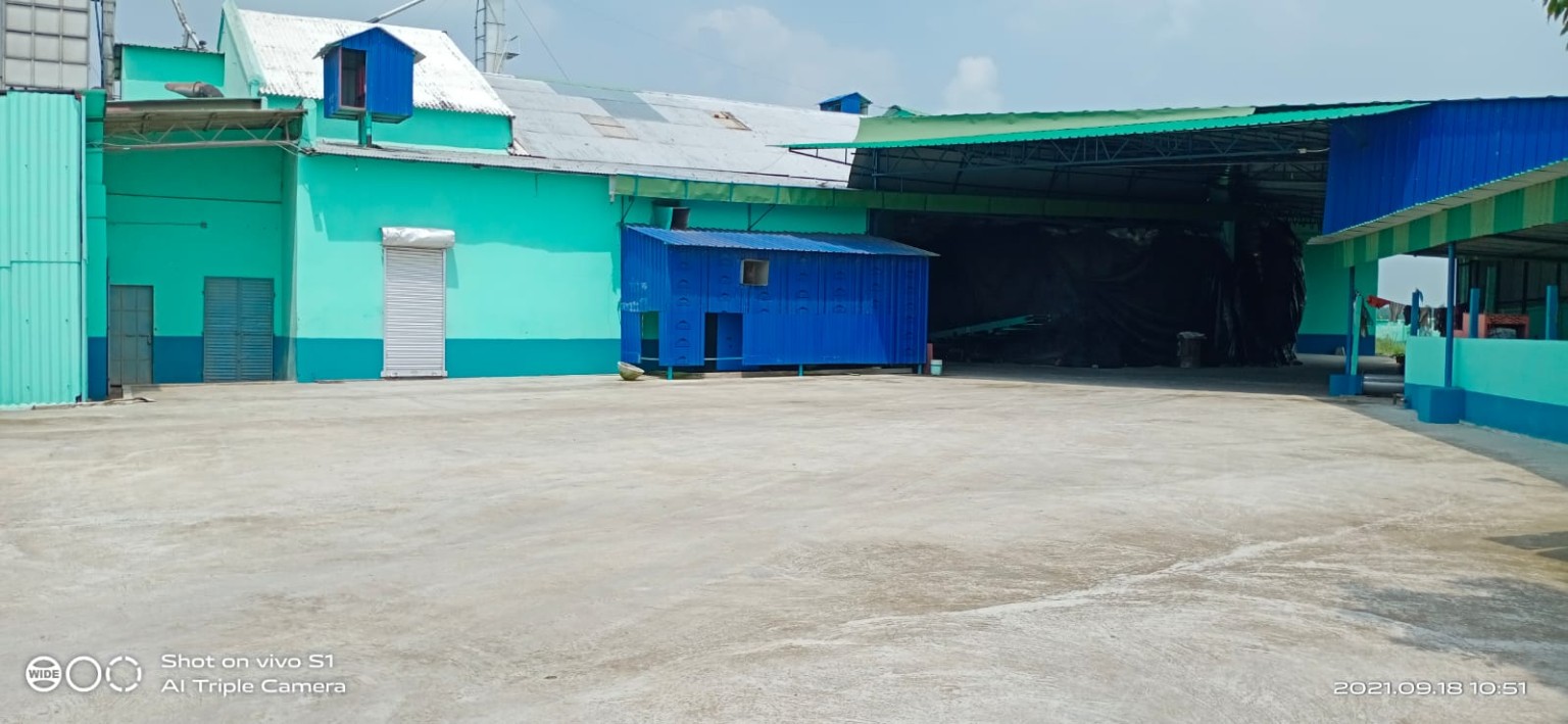 Rice facility courtyard